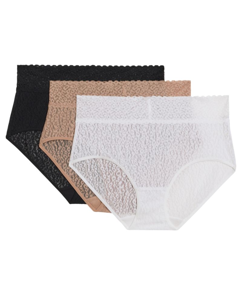 Women's High Bar Stretch Lace Full-Coverage Brief Panties