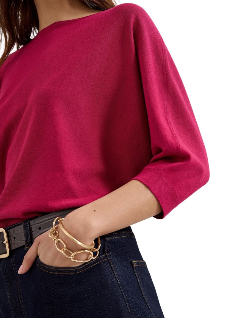 Women's Cristine Boat Neck Draped Knit Jumper
