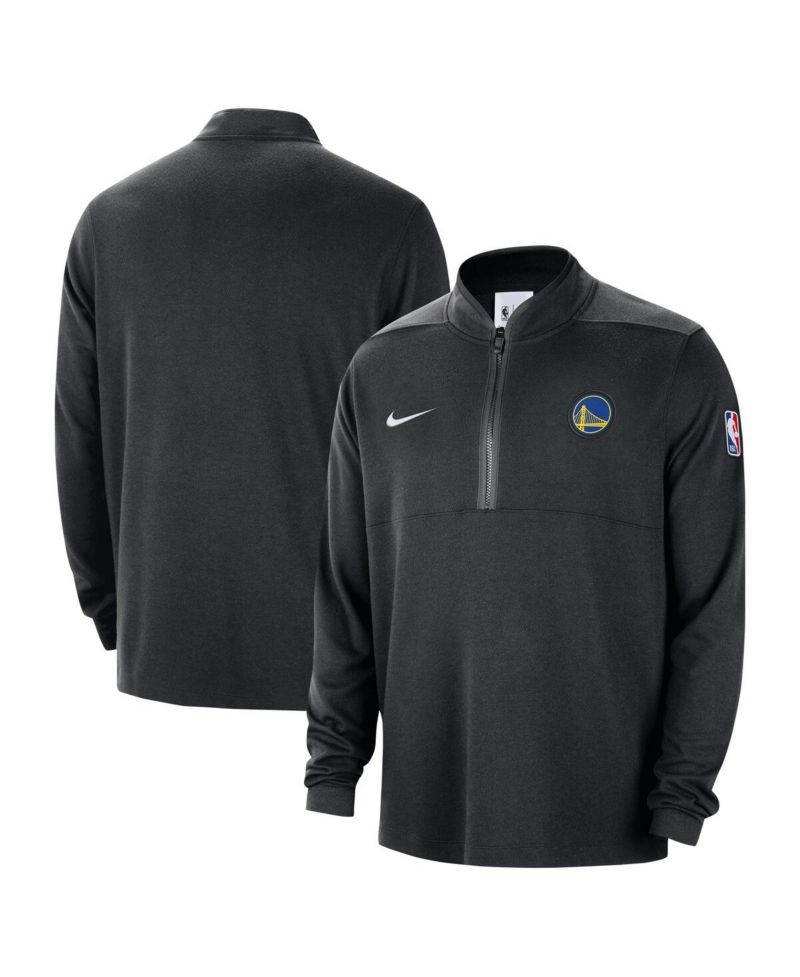 Men's Black Golden State Warriors 2024/25 Courtside Performance Half-Zip Top