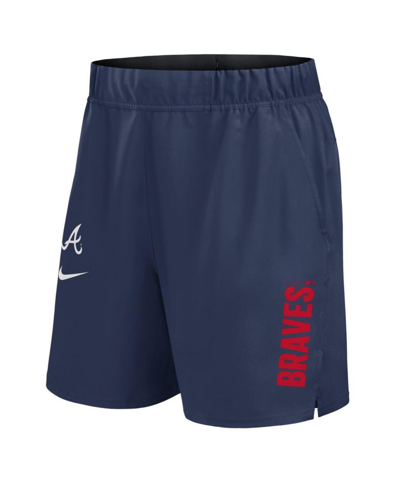 Men's Navy Atlanta Braves Woven Victory Performance Shorts