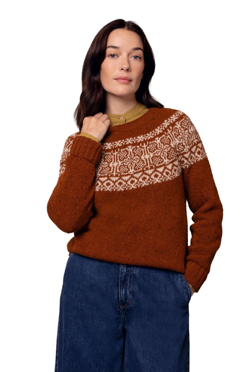 Women's Donegal Fair Isle Yoke Sweater