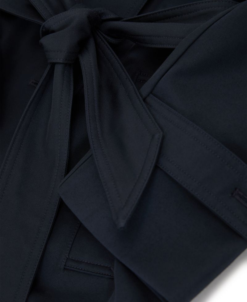 Women's Azura Hooded Double-Breasted Long Trench Coat