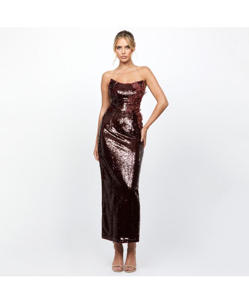 Edith Scoop Strapless Midaxi
