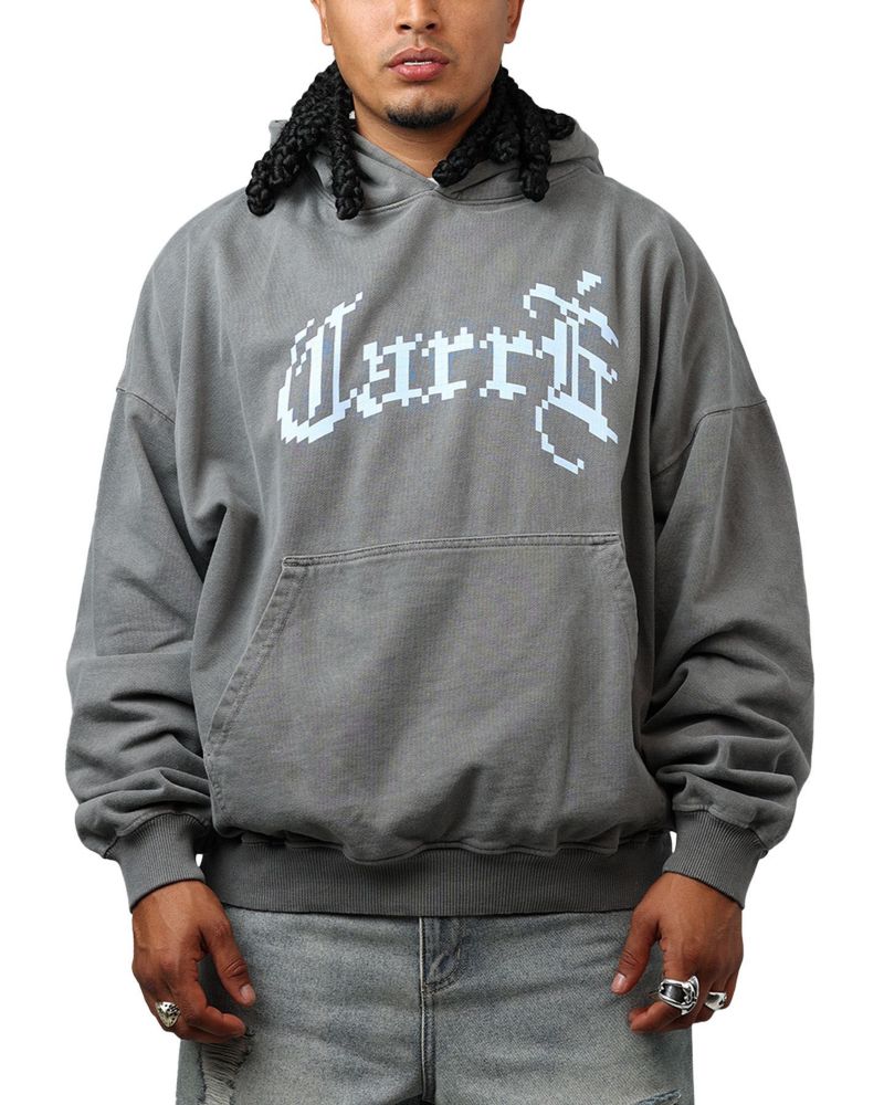Men's Game Over Hoodie Sweatshirt - Washed Charcoal L