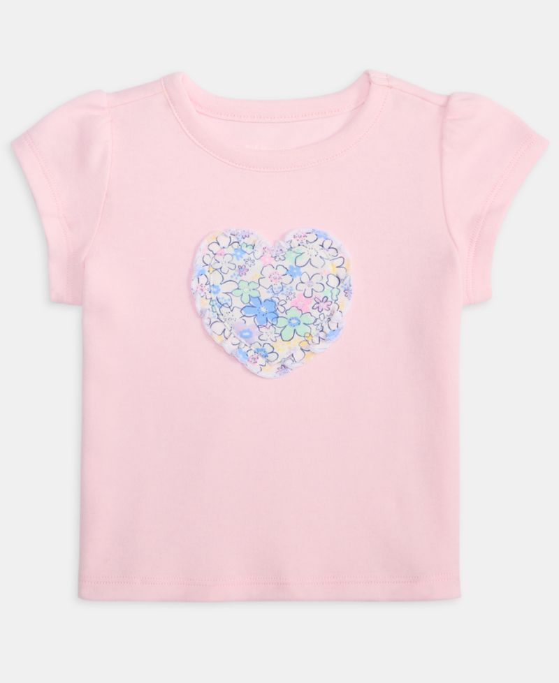 Baby Girls' 3M-24M Mix and Match Floral Heart T-Shirt