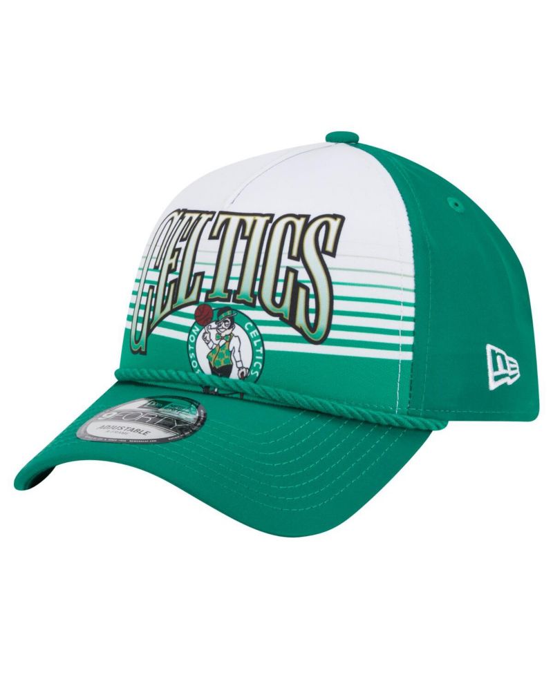 Men's Kelly Green Boston Celtics Throwback Gradient A-Frame 9FORTY Adjustable Hat