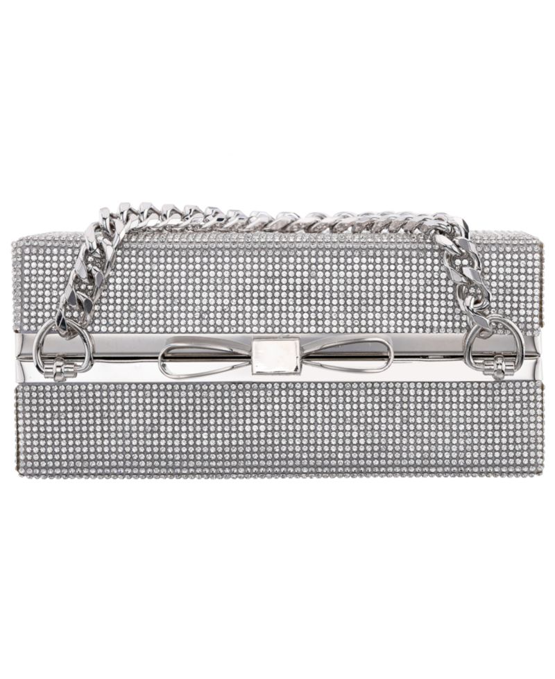 Regalo All Over Crystal Box Mini Clutch Handbag