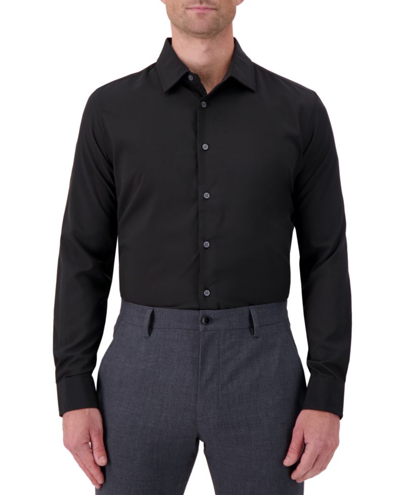 Men's Slim-Fit Solid Woven Shirt