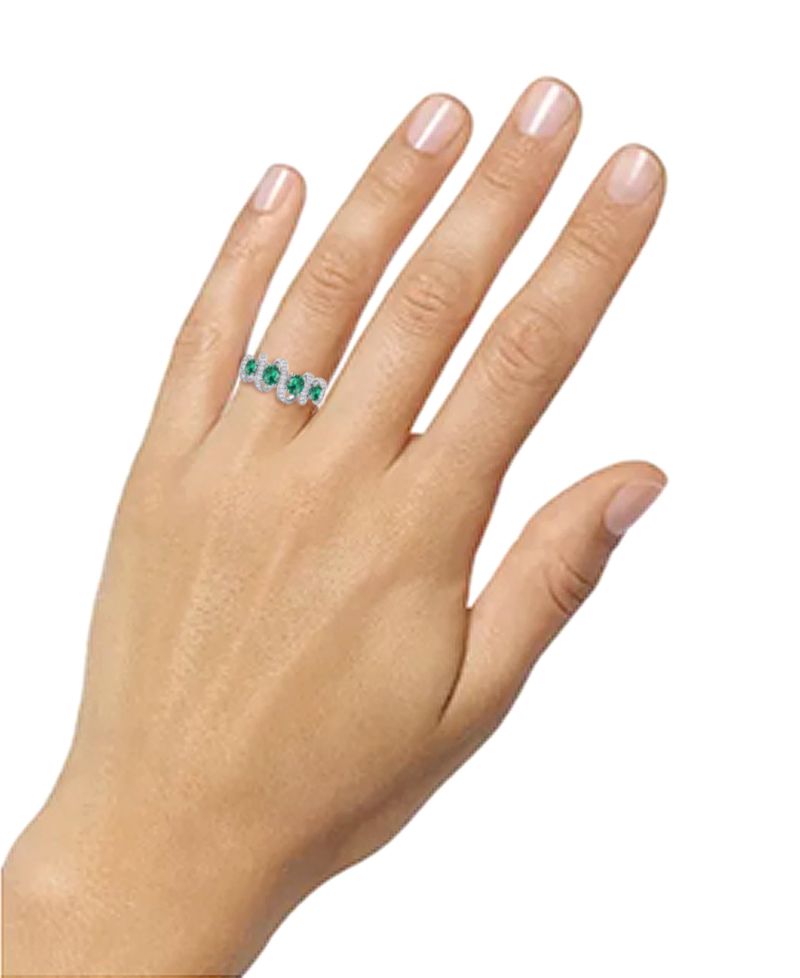 Amethyst (7/8 ct. t.w.) & Lab Grown White Sapphire (1/4 ct. t.w.) Ring in 14k Gold Over Sterling Silver (Also Available in Multi-Stones)
