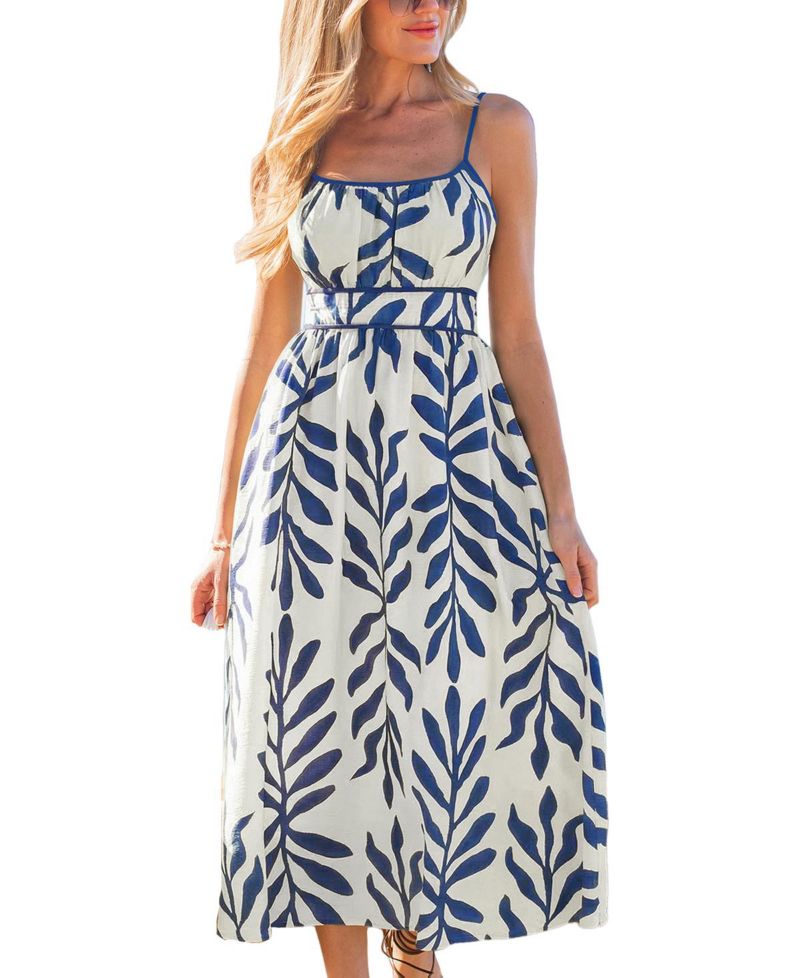 Women's Soft Sunshine Tropical Midi Beach Dress