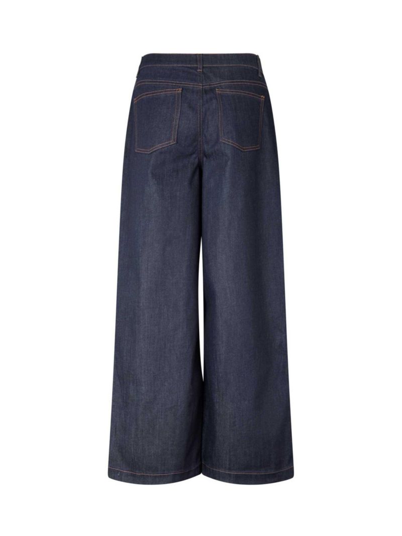 Women's Wide Leg Button Fastening Jeans