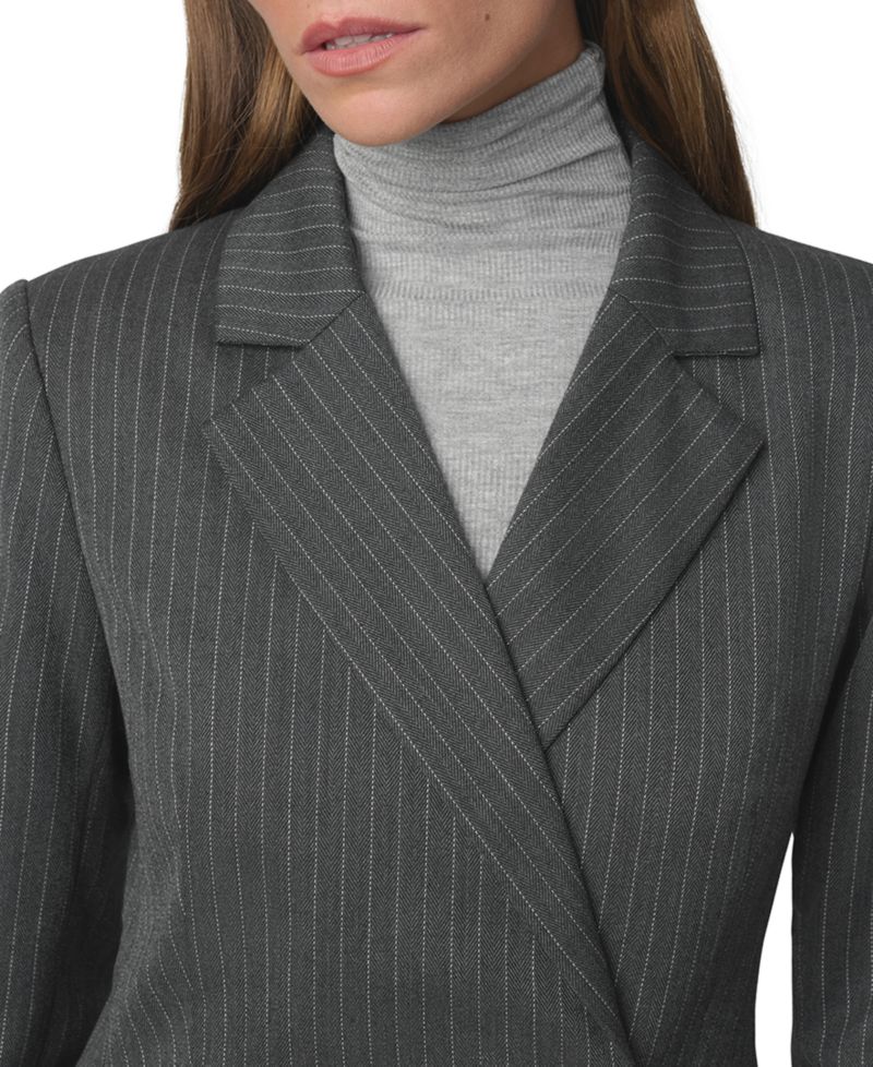 Women's Mecah Pinstripe Polyester/Wool-Blend Unlined Blazer