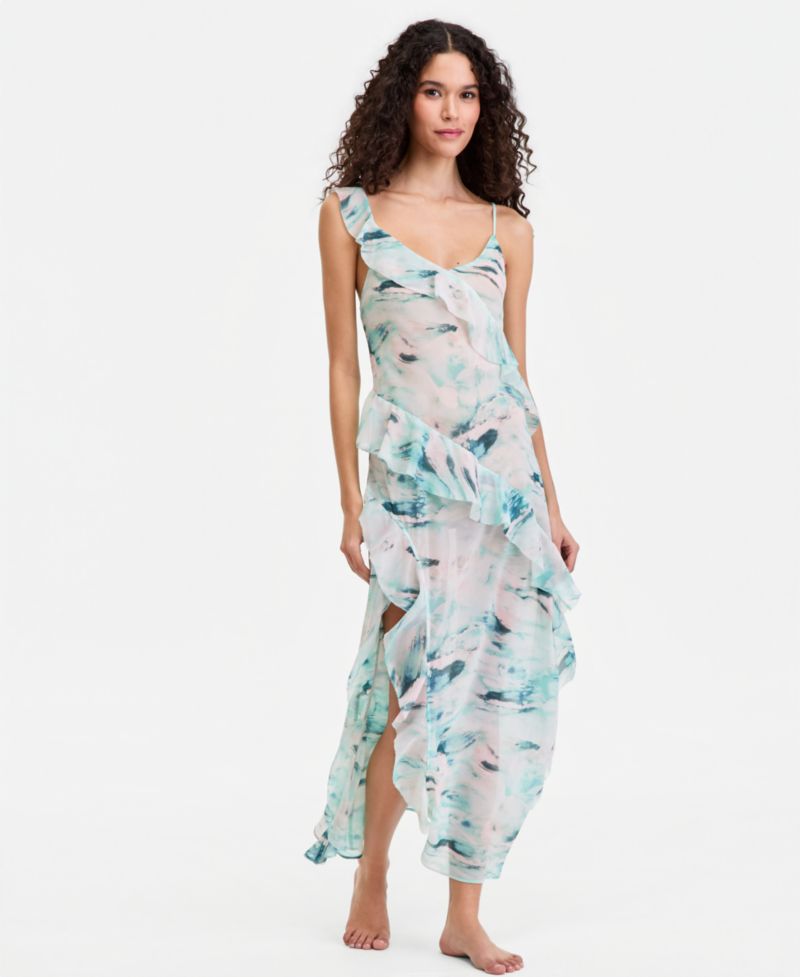 I.N.C International Concepts Women's Flutter Chiffon Nightgown