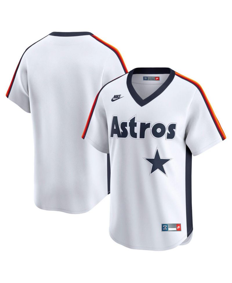 Men's White Houston Astros Throwback Cooperstown Collection Limited Jersey