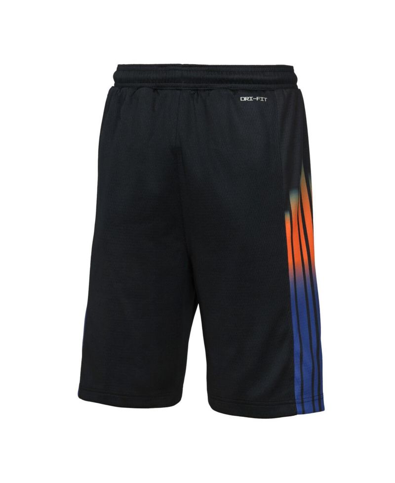 Big Boys and Girls Black New York Knicks Authentic Statement Edition Swingman Shorts