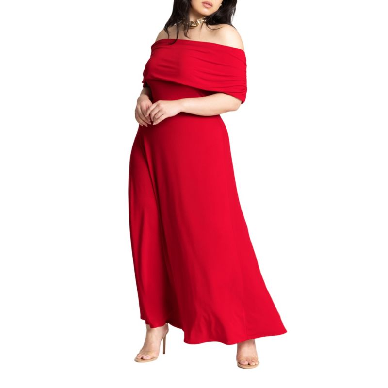 Women's Off The Shoulder Knit Maxi Dress