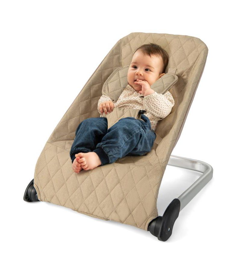 Portable Baby Bouncer Seat with Sturdy Aluminum & Metal Frame for Infants