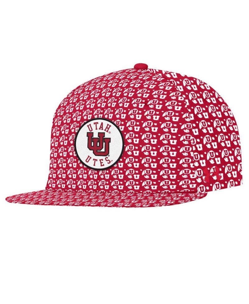 Men's Red Utah Utes Gameday ArmourFuse Snapback Hat