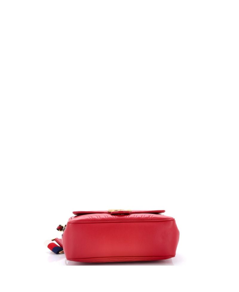 Small GG Marmont Zip Around Camera Bag Matelasse Leather