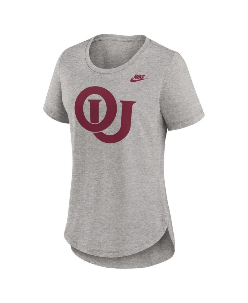 Women's Heather Gray Oklahoma Sooners Legacy Tri-Blend T-Shirt