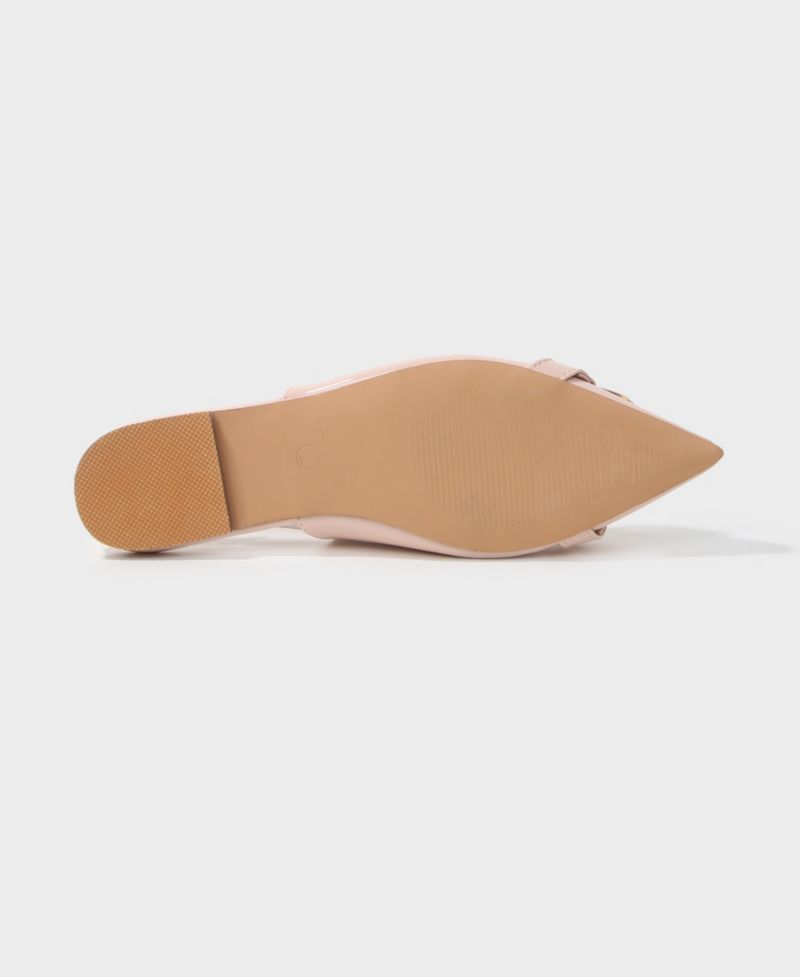 Women's Caeli Slingback Flats with Gold Tone Buckle