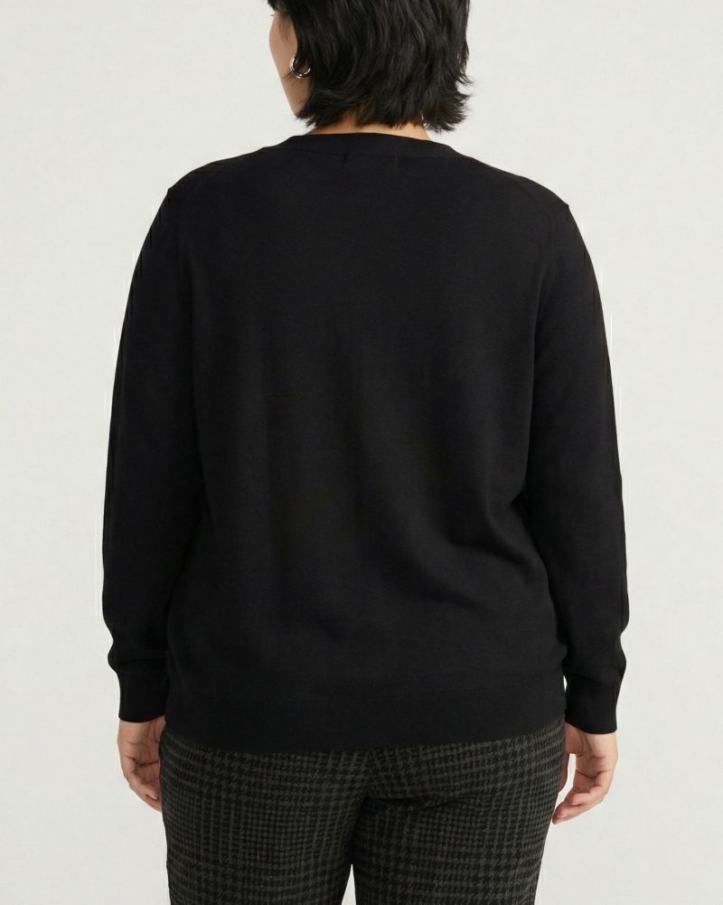 Plus Size Savvy Fine Knit Cardigan