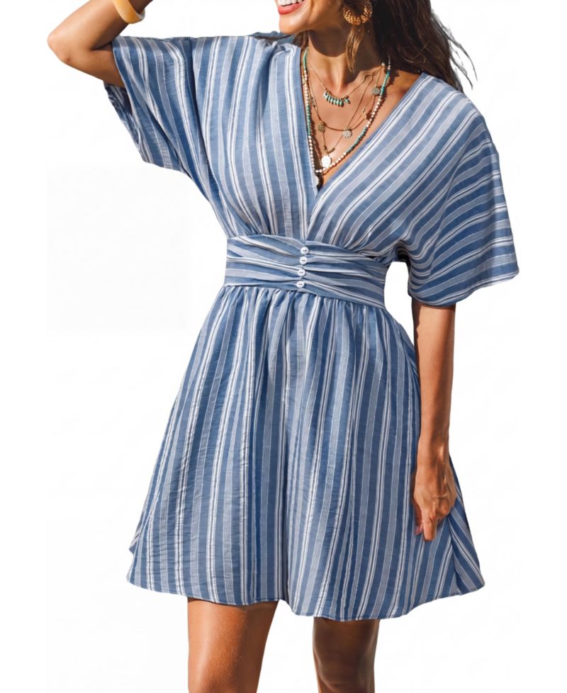 Women's Here for It Striped Mini Beach Dress