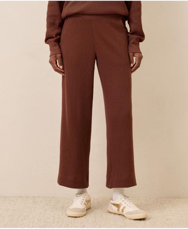 Women's Thermal Waffle Wide Leg Pant