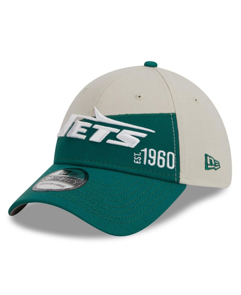 Men's Cream, Kelly Green New York Jets 2023 Sideline Historic 39THIRTY Flex Hat