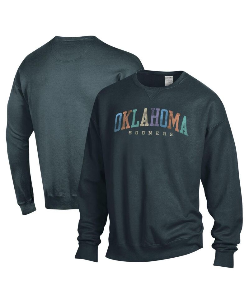 Men's and Women's Gray Oklahoma Sooners Oversized Pullover Sweatshirt