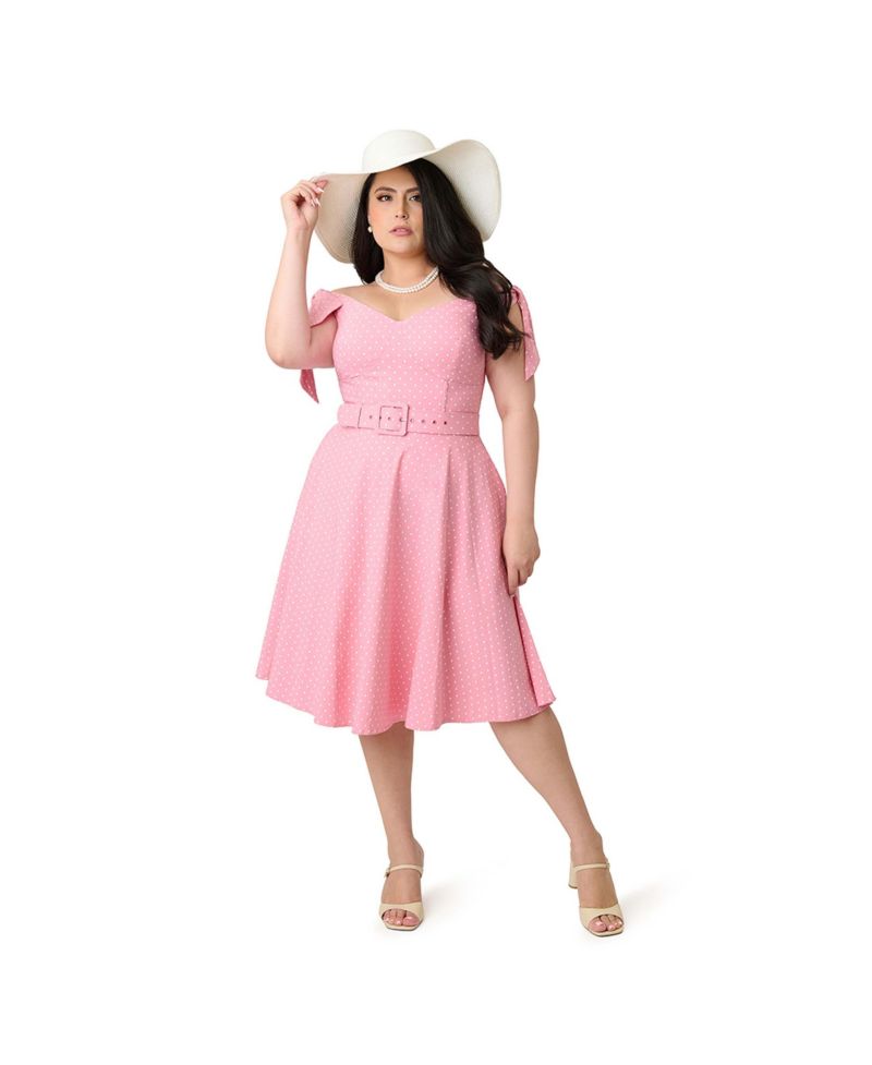 Plus Size Velvet Prairie Swing Dress