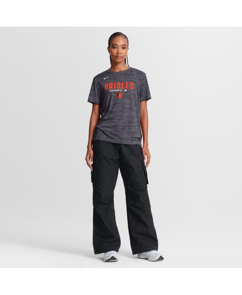 Women's Black Baltimore Orioles Authentic Collection Velocity Dri-FIT T-Shirt