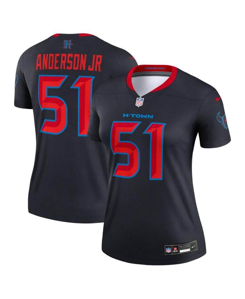 Women's Will Anderson Jr. Navy Houston Texans Alternate Legend Player Performance Top