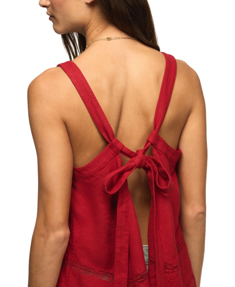 Women's Square Neck Lace Trim Tank Top