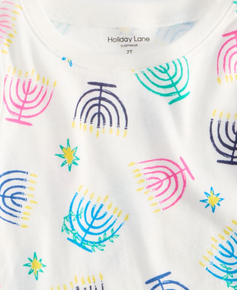 Toddler 12M-4T Multi Menorah Snug-Fit Pajama Set