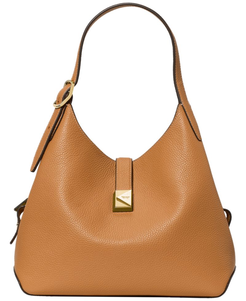 Deco Pebbled Leather Small Crossbody Tote Bag