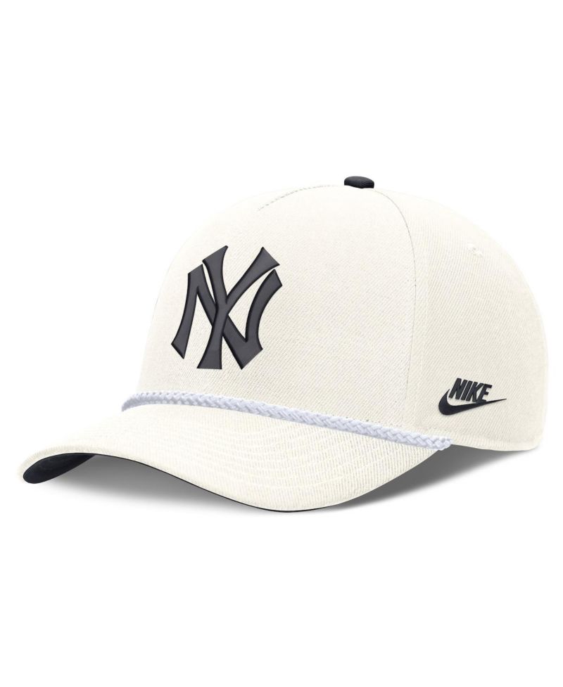 Men's Cream New York Yankees Cooperstown Rise Adjustable Hat