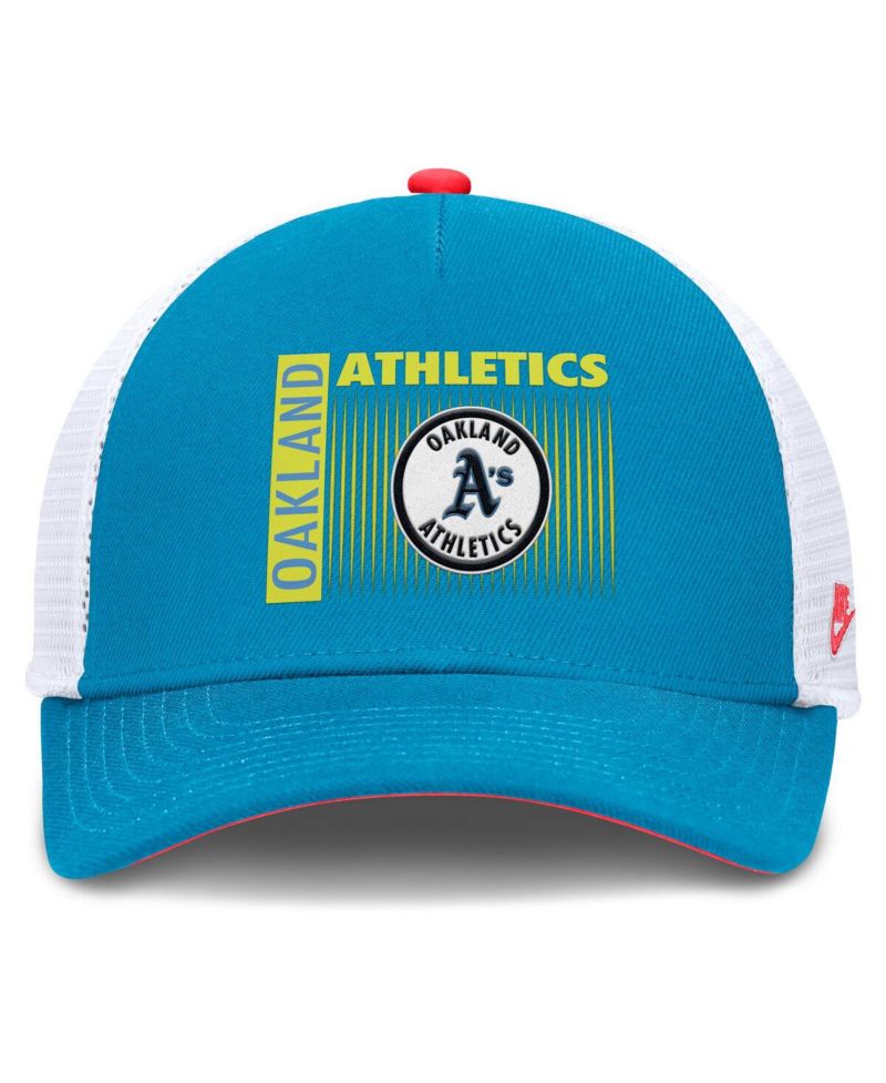 Men's Teal Athletics Neon 90s Rise Structured Performance Adjustable Trucker Hat