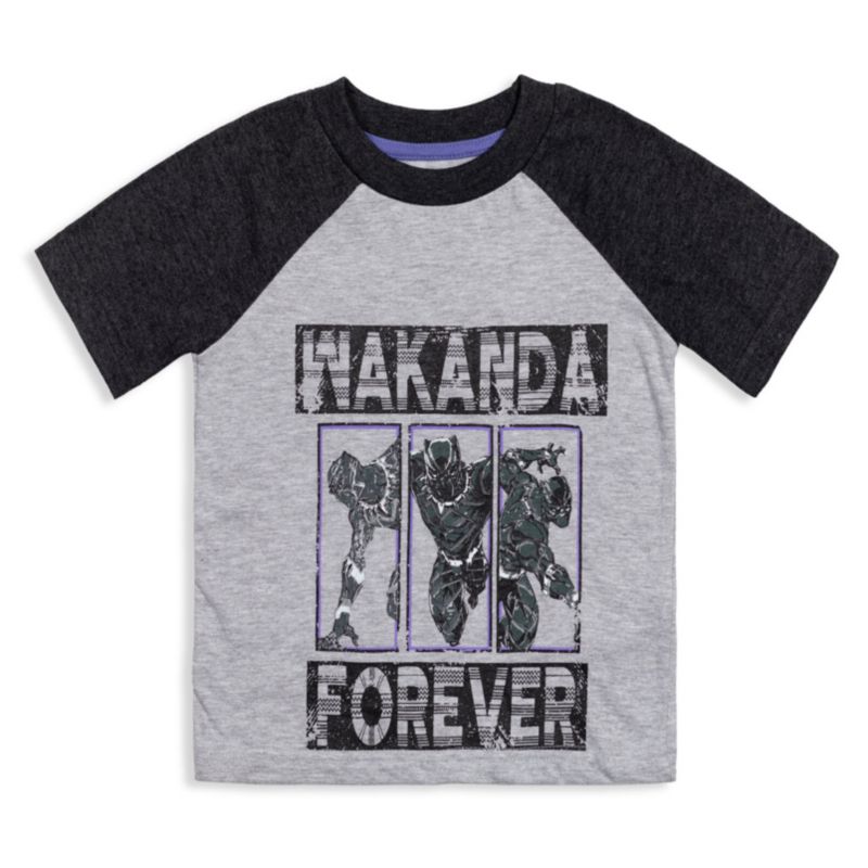 Boys Marvel Spider-Man Black Panther Iron Man Hulk Captain America 2 Pack Graphic T-Shirts to