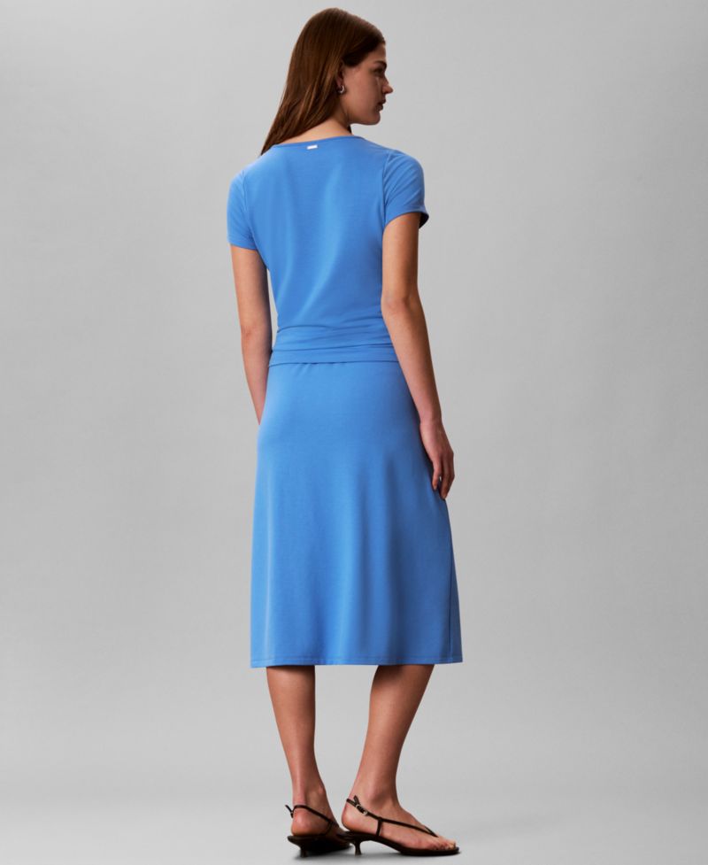 Women's Slim-Fit Crew-Neck T-Shirt and Slim-Fit Midi Skirt