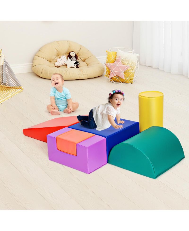 Foam Stackable Soft Climb Crawl Play Set, 6-Piece Set