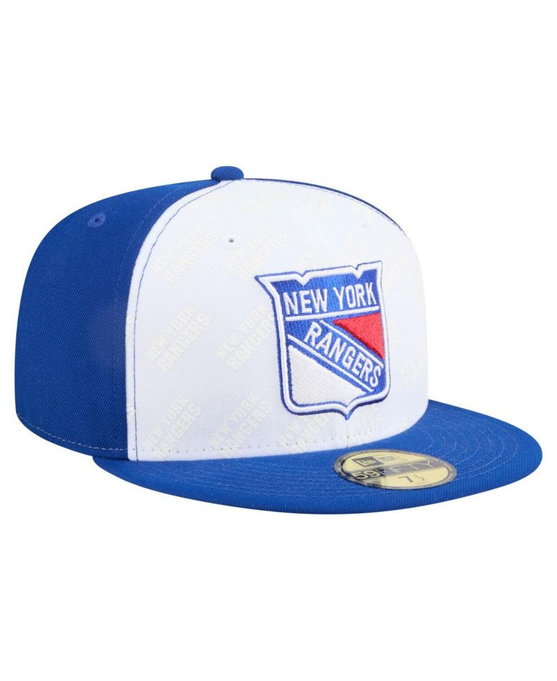 Men's White/Blue New York Rangers Repeat Two-Tone 59FIFTY Fitted Hat