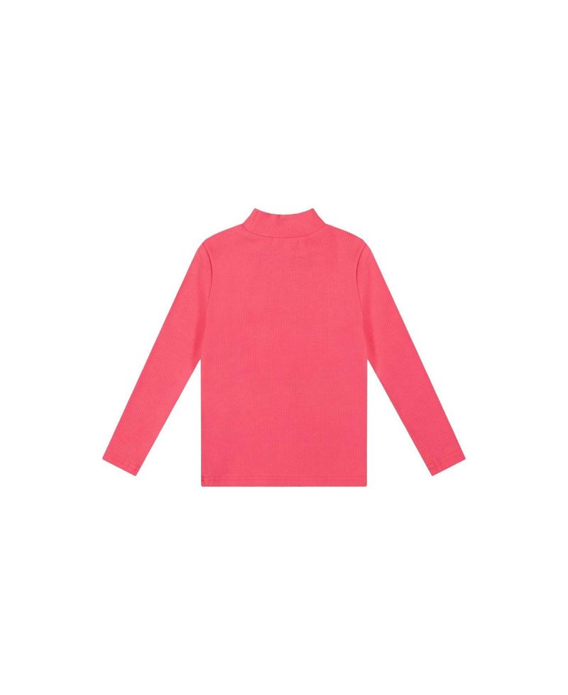 Big Girls 6-14 Brushed Rib Mock Neck Top