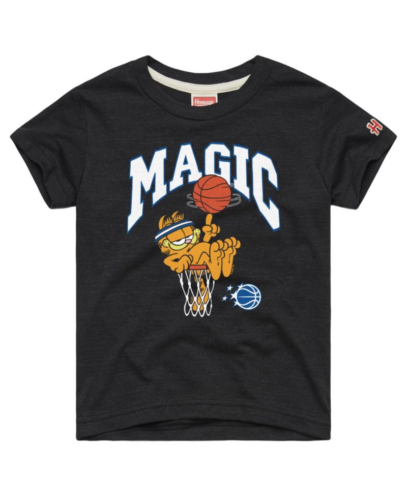 Big Boys and Girls Garfield x Charcoal Orlando Magic Tri-Blend T-Shirt