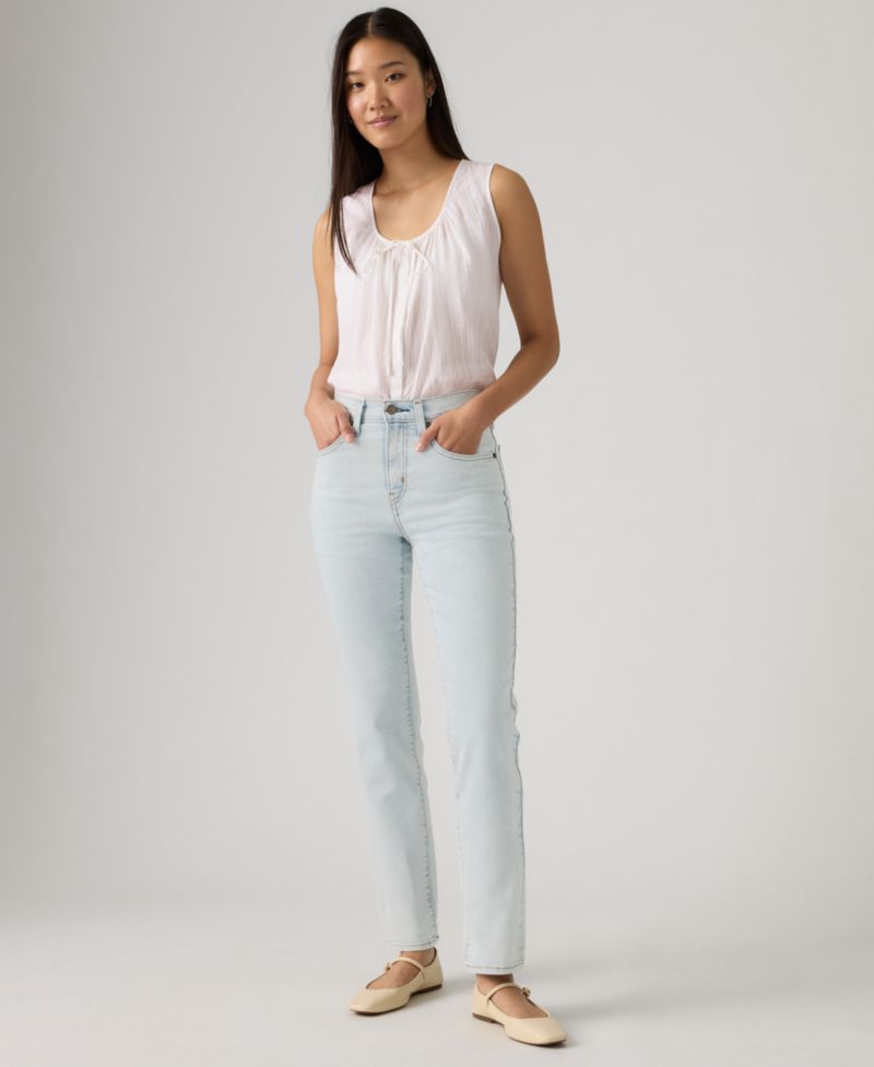 Trendy Plus Size 724 High-Rise Straight-Leg Jeans