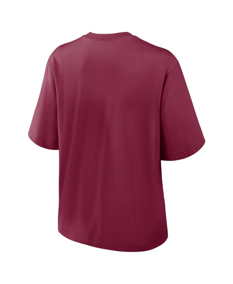 Women's Garnet Florida State Seminoles Arch Logo Boxy T-Shirt