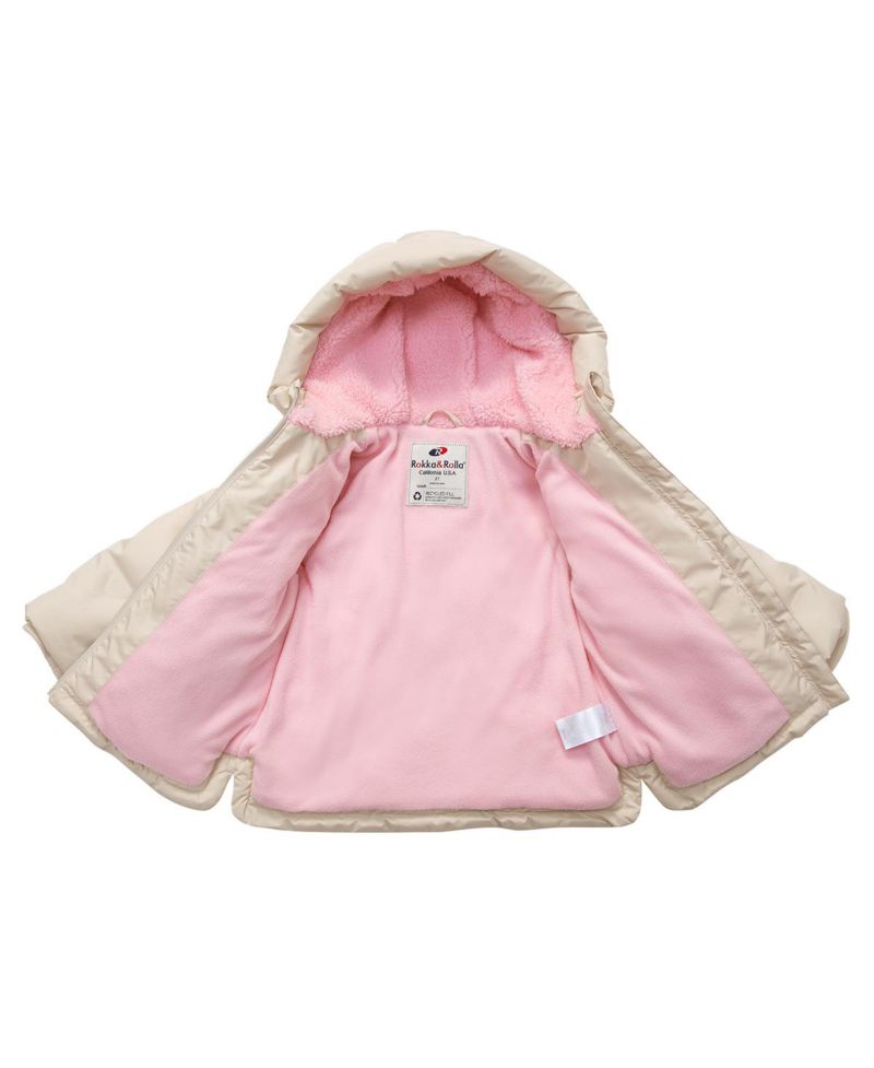 Baby Girls Fleece Lined Heart Puffer Jacket 6-24M