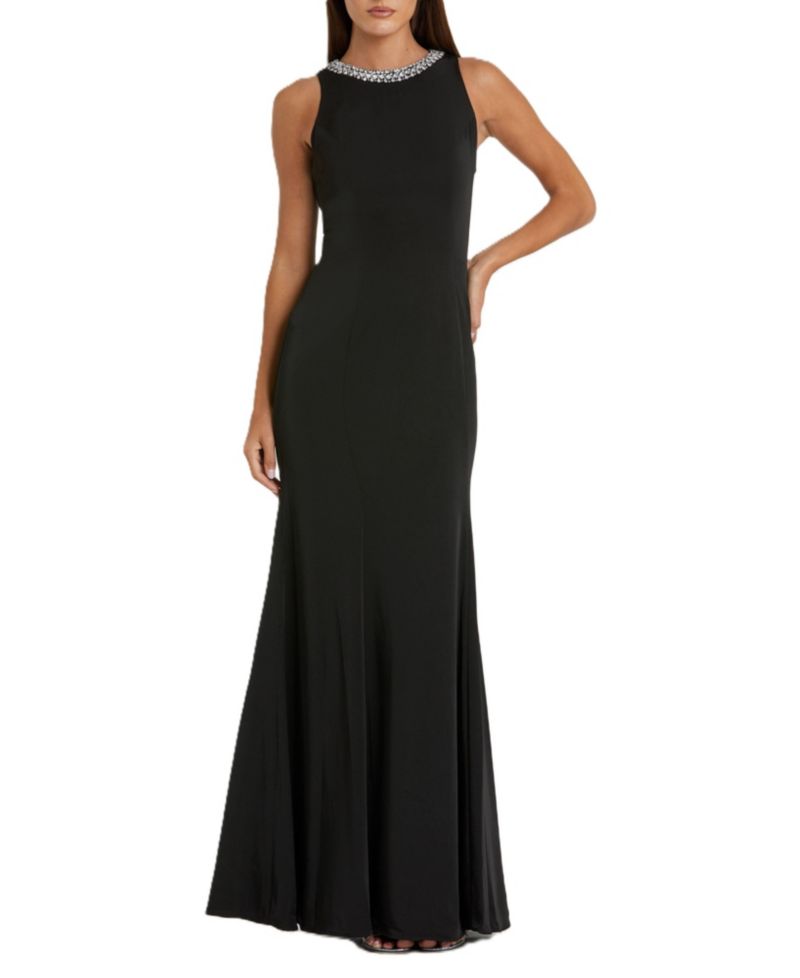 Women's Ieena Embellished Neck Trumpet Gown