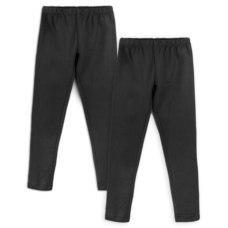 Toddler Girls Fair Trade Organic Cotton Reinforced Knee Leggings 2-pack