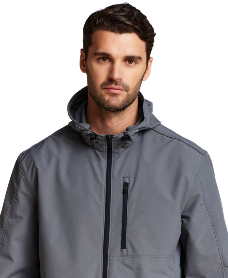 Men's Honey Lux Lightweight Hooded Zip-Front Rain Jacket